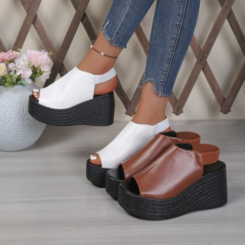 Elastic Waistband Roll - Sandalias de Mujer para Verano, Sandalias