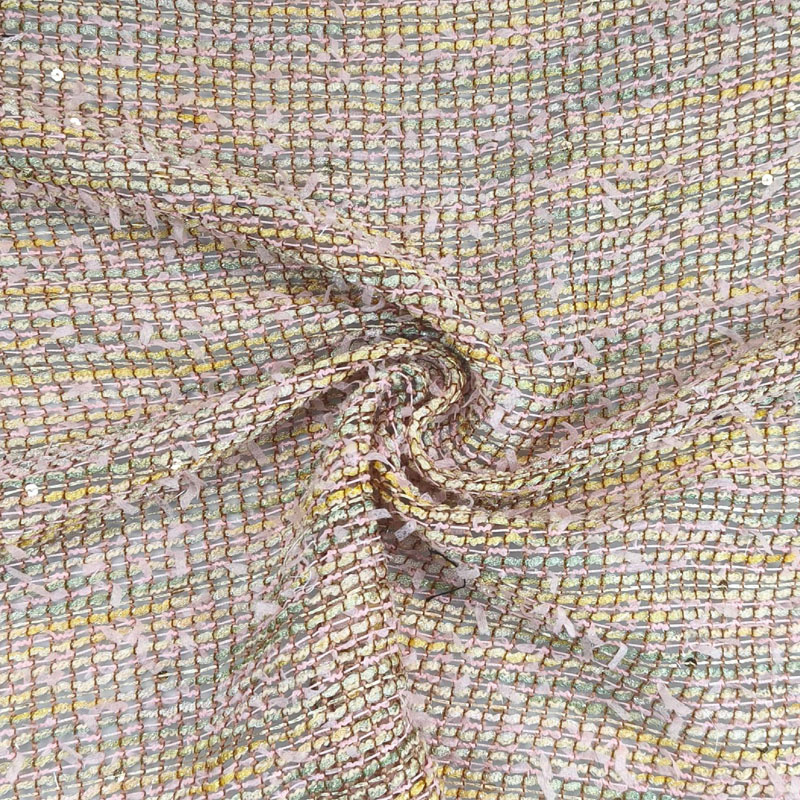 Sewing Tweed - Tela de tweed ligera con diseño