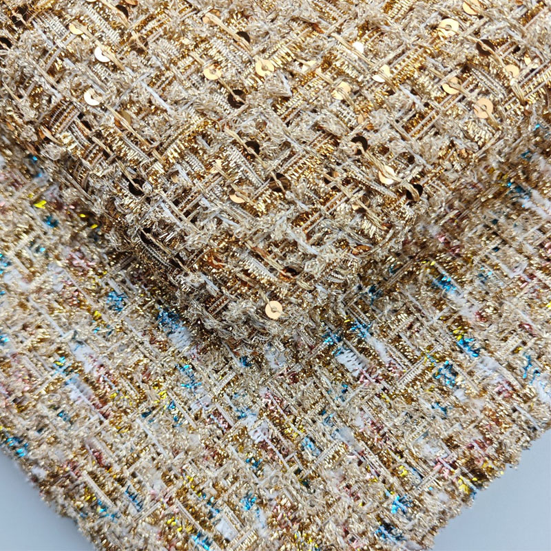 Sewing Tweed - Tela de Tweed trenzada teñida con