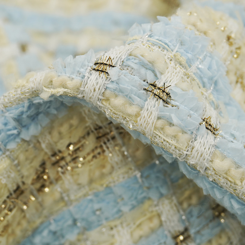 Sewing Tweed - Tela de tweed bouclé a cuadros