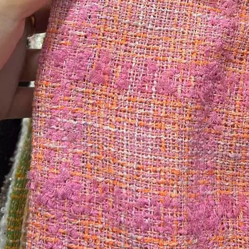 Sewing Tweed - Tela de tweed trenzada teñida con