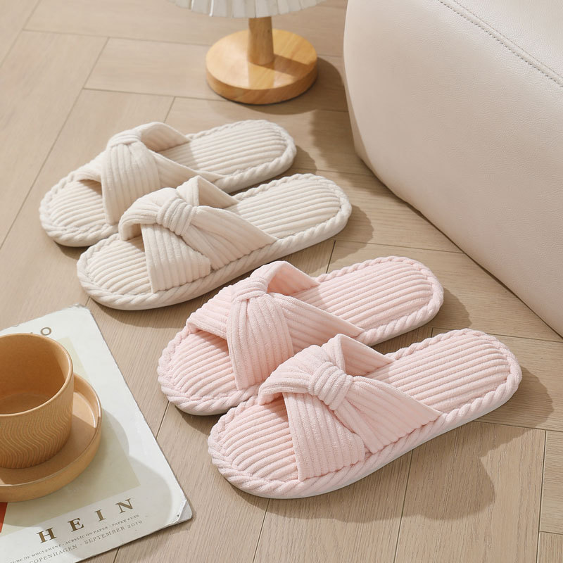 Sewing Fabric - Zapatillas de casa con correa cruzada