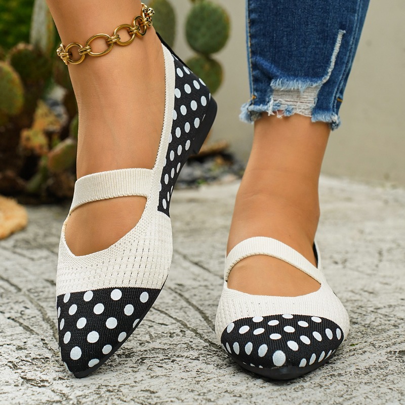 Sewing Knit - Zapatos Planos de Mujer con Punta