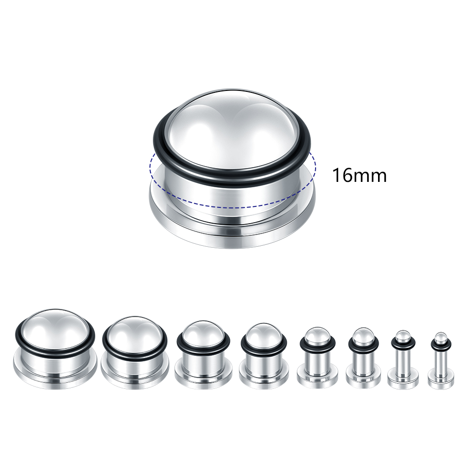 1 par de pendientes de túnel d - Seam Gauge Metal reseña y precio