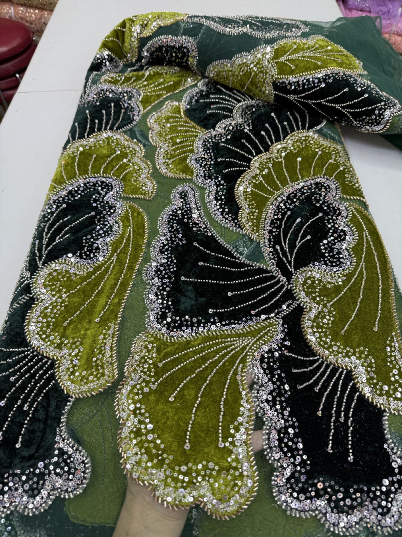 Tela de Encaje de Tul con Lent - Sewing Velvet Fabric reseña y precio