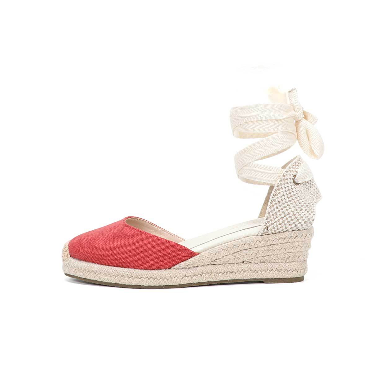 Sandalias de cuña con cordones - Sewing Fabric reseña y precio