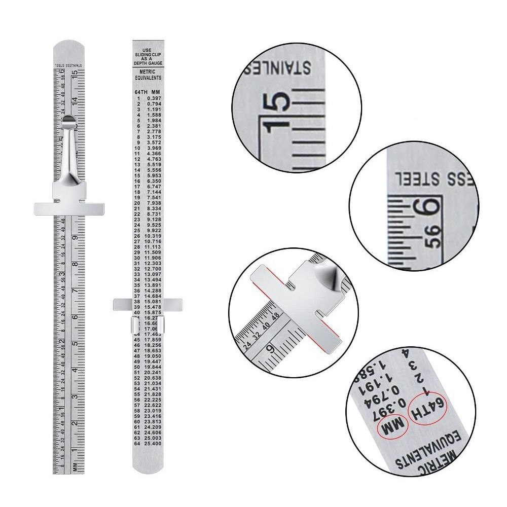 Regla Desmontable de Acero Ino - Seam Gauge Metal reseña y precio