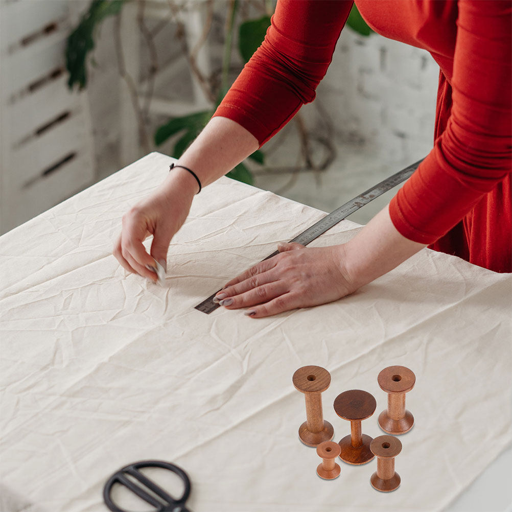 Juego de 7 Bobinas de Madera,  - Sewing Knit reseña y precio