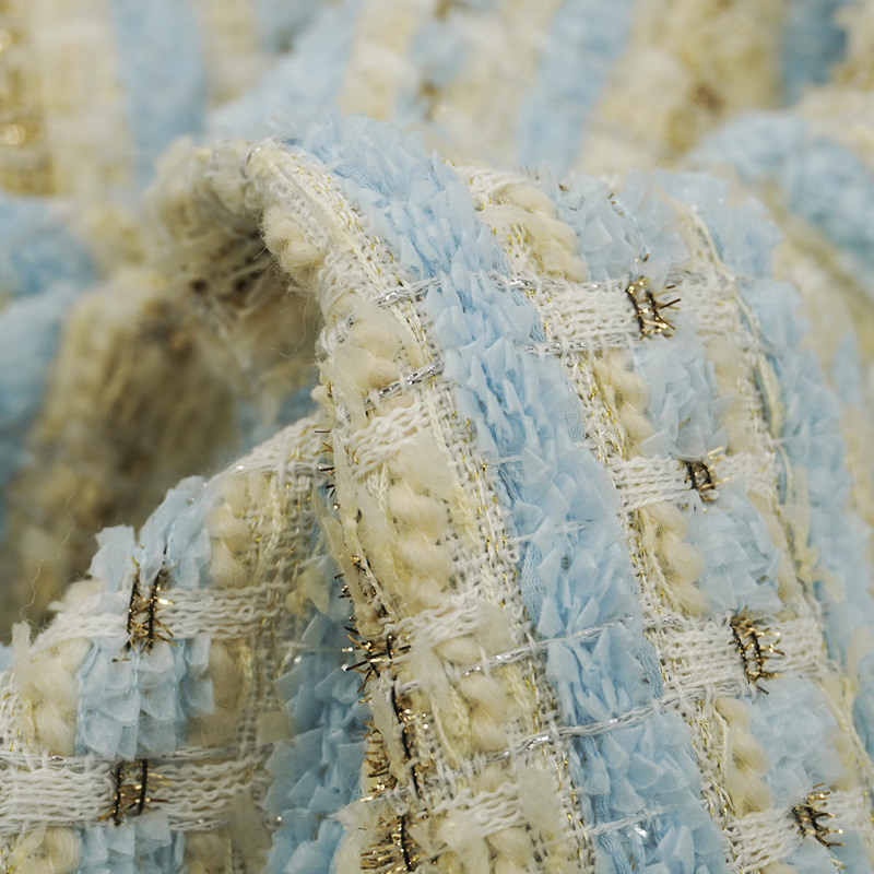 Tela de tweed bouclé a cuadros - Sewing Tweed reseña y precio